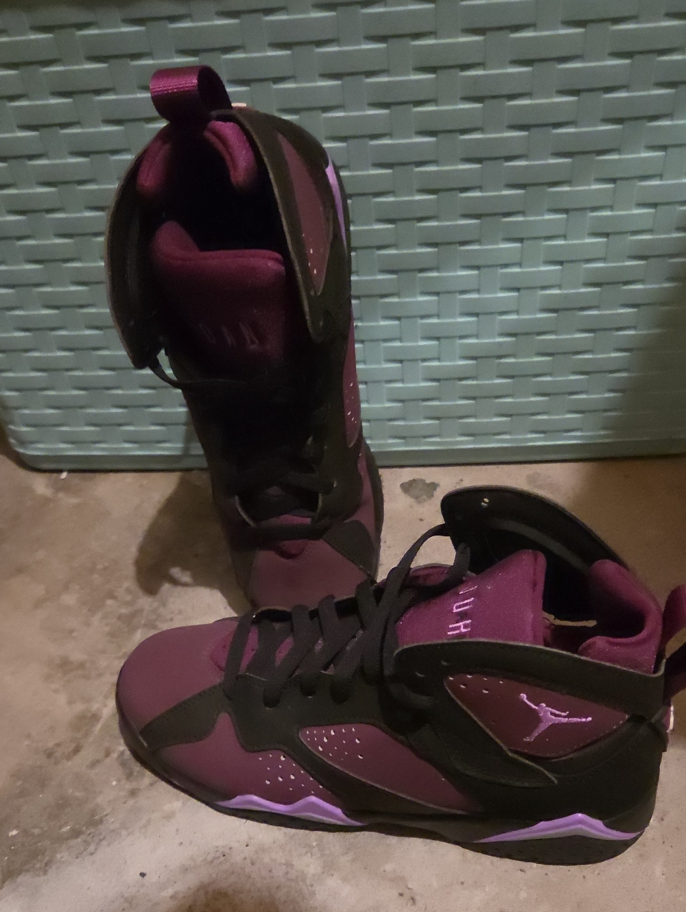 Jordan Kids High-Top Sneakers in Burgundy and Black
